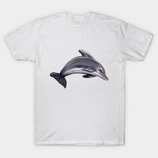 Cute dolphin. Playful Dolphins T-Shirt by Artonmytee